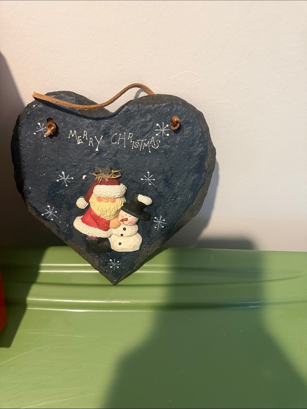 VTG Heart Shaped Christmas Holiday Slates - Wall Decor